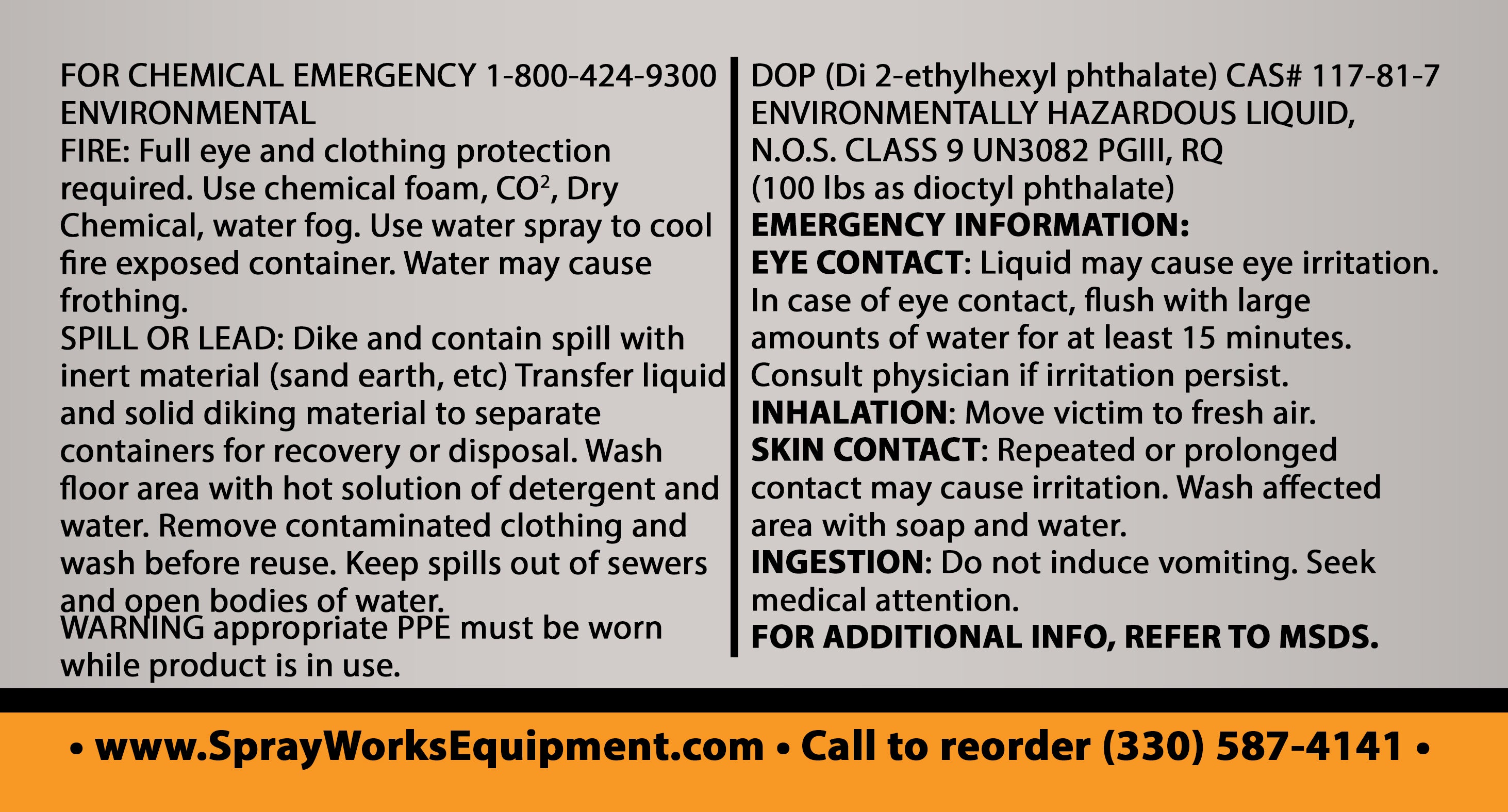 DOP Pump Lube Reservoir Fluid Machine Lubricant