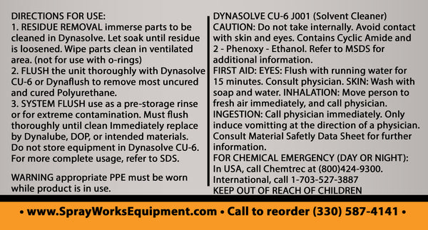 Dynasolve CU-6 - Spray Parts Solvent