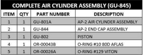 AP-2 Air Cylinder Assembly (Complete Kit)